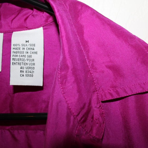 100% Silk Pink Top - Picture 3 of 5